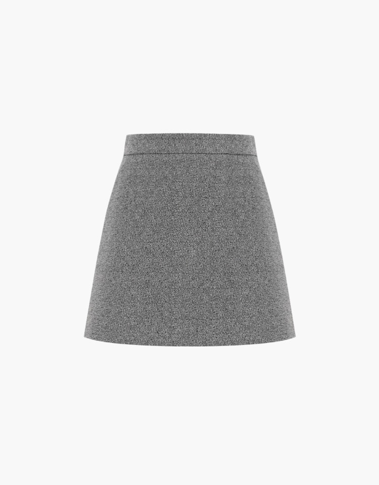 【DEPOUND】 CLASSIC TWEED SKIRT : DARK GRAY