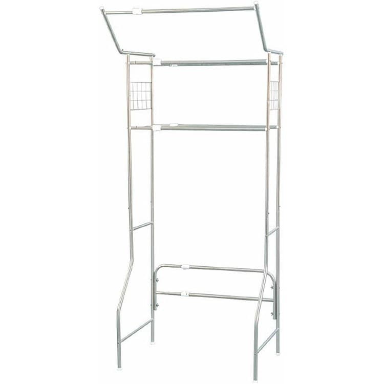 【公式】 ランドリーラック 伸縮 おしゃれ 縦型 スリム オールステンレス AS-192LR 洗濯機ラック ラック ステンレス ランドリー収納 洗濯機収納 脱衣所 洗面所 サニタリー メガ割