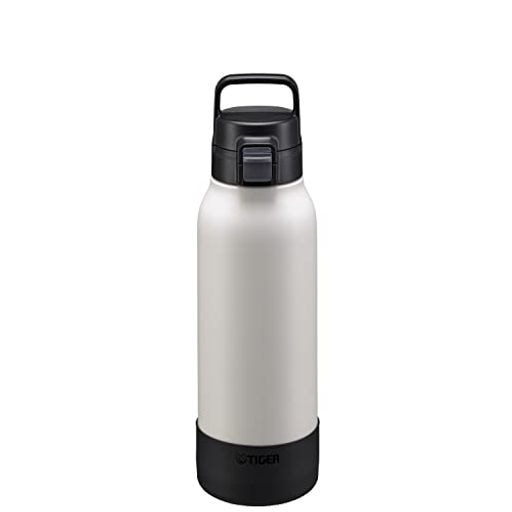 タイガー魔法瓶 水筒 1.2リットル ハンドル付き片手で開けやすいワンタッチ真空断熱ステンレスボトル スポーツドリンクOK 大容量 直飲み 広口 保冷専用 MTA-B120WK ホワイト