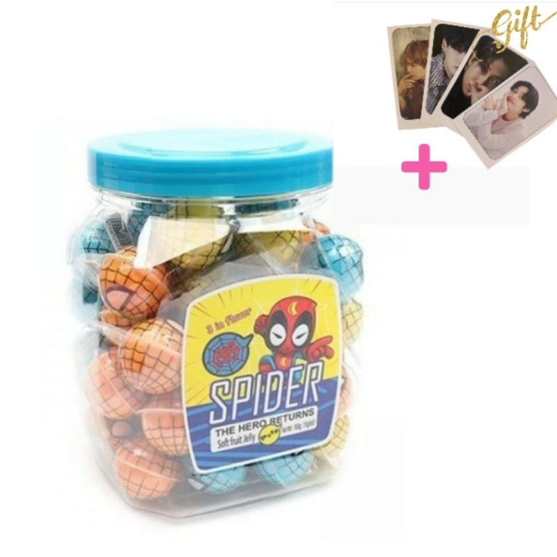 地球グミ スパイダーゼリー ASMRYoutube insで話題 咀嚼音 グミ(50個)(BTSフォトカード2枚贈呈)