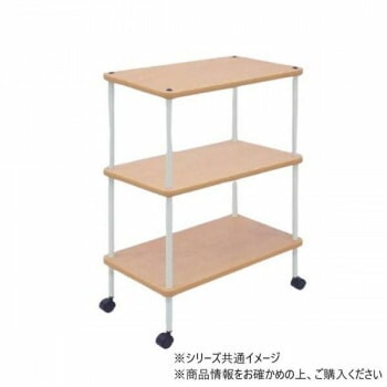 高田ベッド製作所 モクツーゴン（キャスター付き） 3段式ワゴン 幅35x奥行40x高さ90cm ナチュラル TB-1564-02