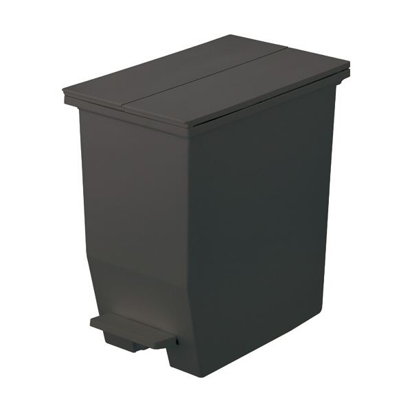 （まとめ）リス 棚下で使えるペダルダストボックス 20L ダークグレー GPRB046 1台[x3]
