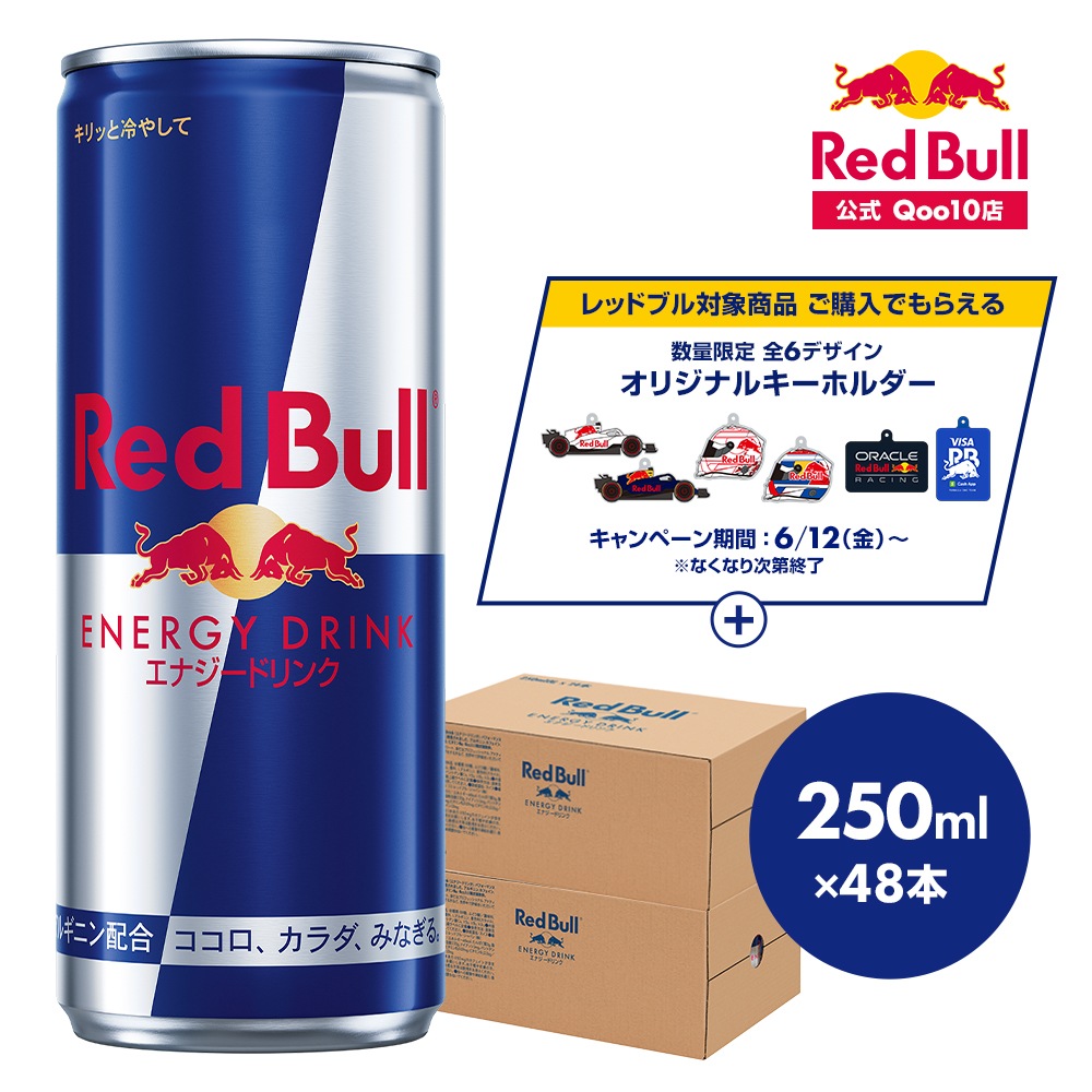 【20%OFF! 6/20 まで】エナジードリンク 250ml×48本(24本×2ケース) Red Bull 翼をさずける 栄養ドリンク カフェイン redbull 炭酸