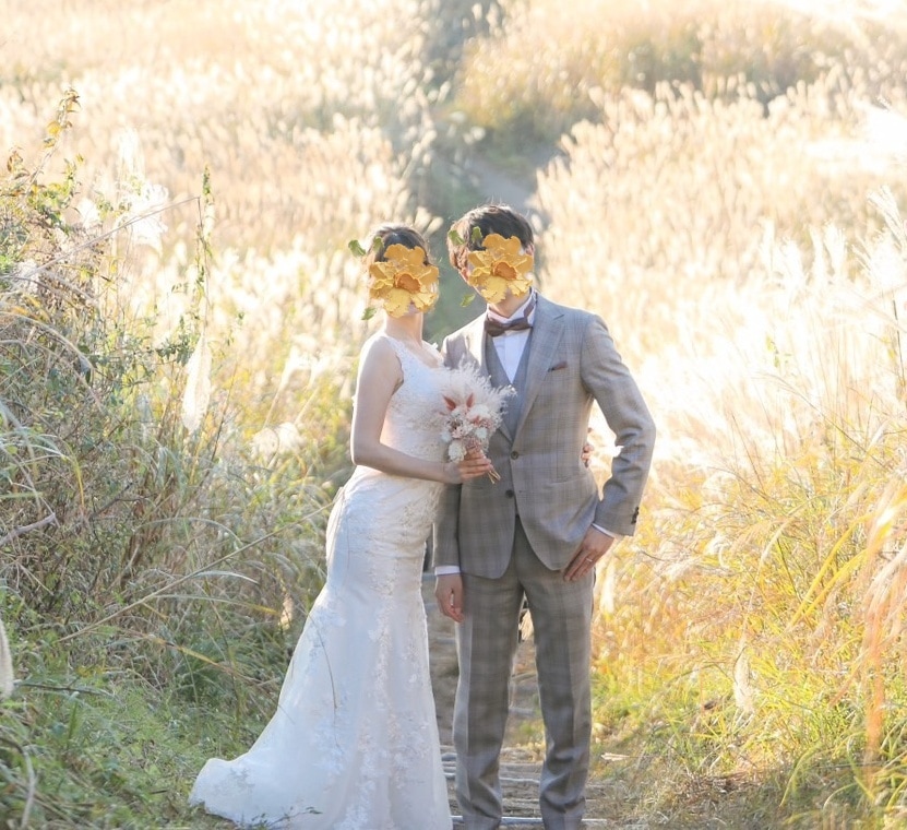 実例写真！ウェディングドレス マーメイドライン 贅沢な総レース 可愛い 結婚式 前撮り