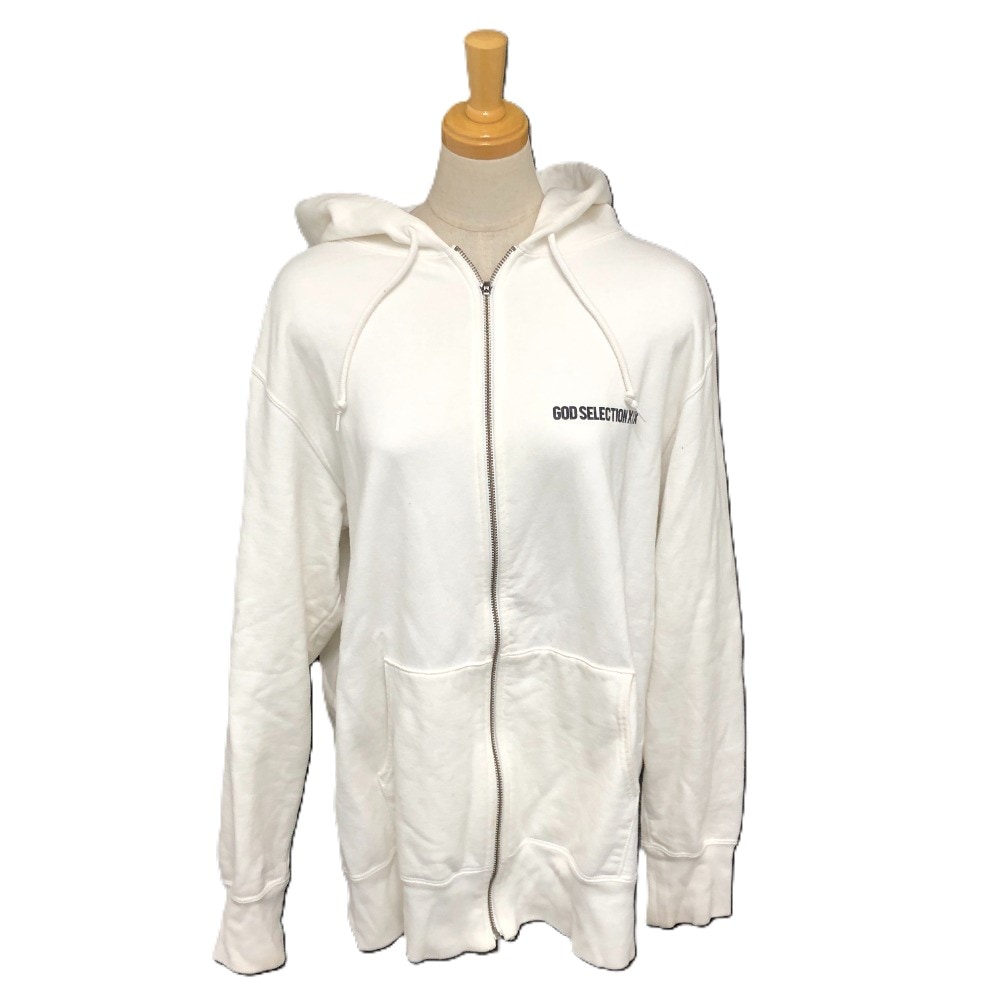 GOD SELECTION ゴッドセレクション パーカー XXX ボックスロゴ パーカー 長袖 コットン ホワイト
