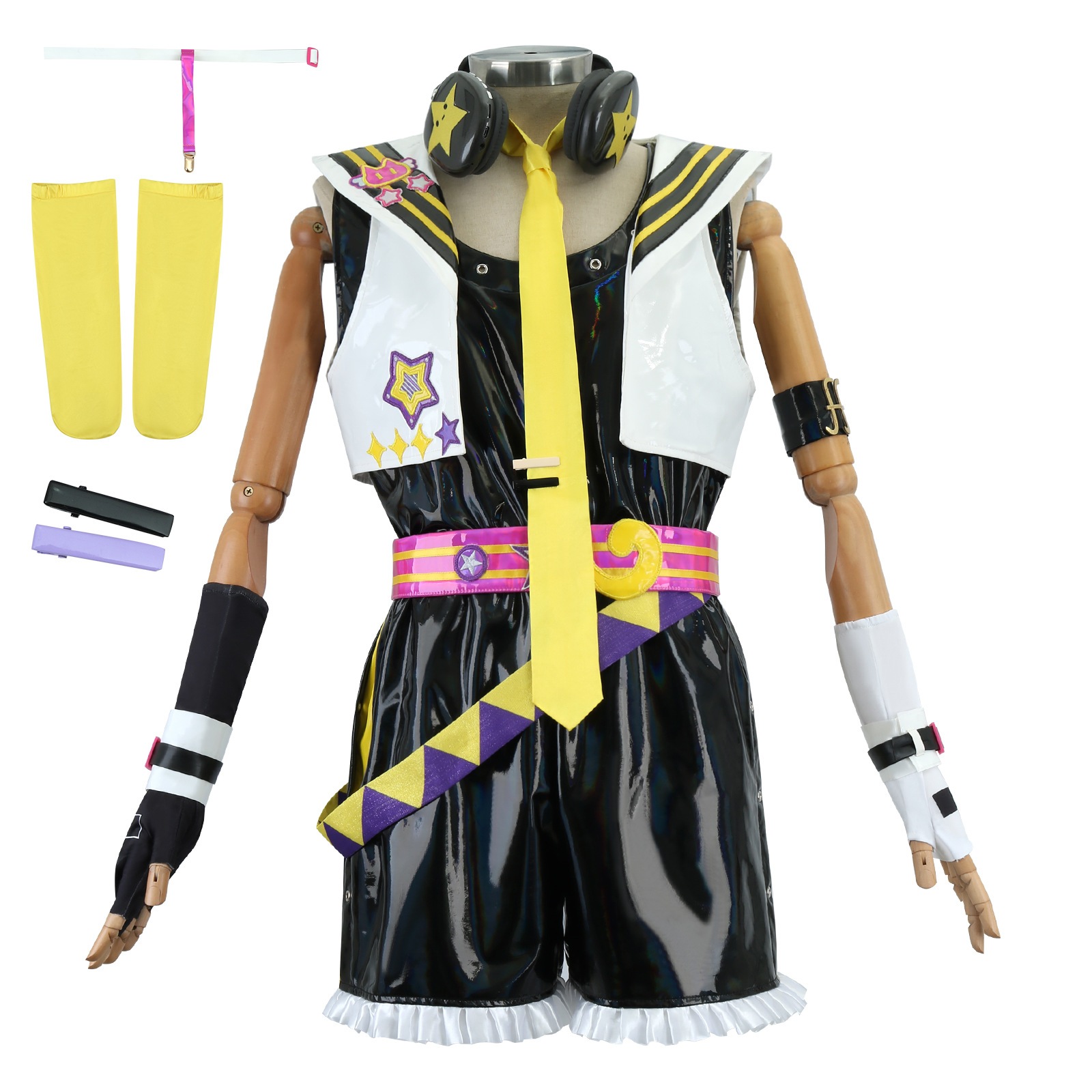 鏡音双子鈴連cos服鏡音連ニャス走連動コスプレ衣装フルセット