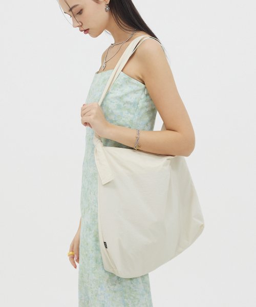 Knot nylon tote Bag _ Ivory
