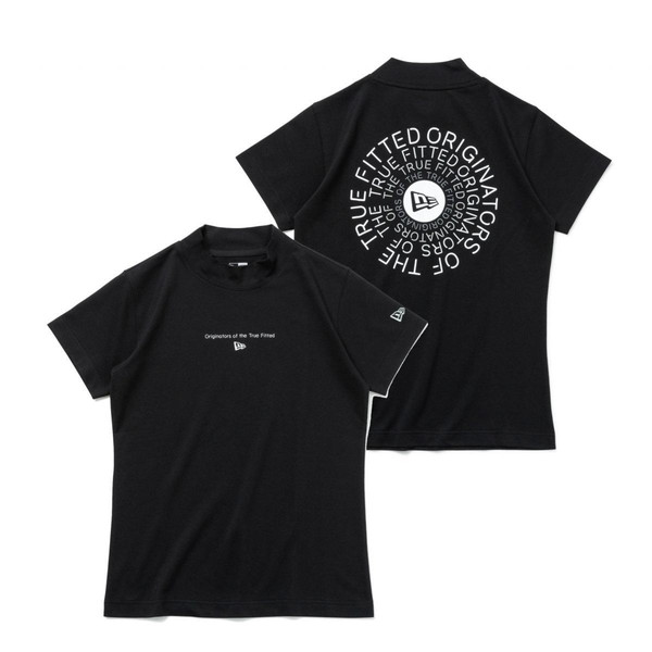 ニューエラ（NEW ERA） ゴルフ Womens 半袖 鹿の子 ミッドネック パフォーマンス Tシャツ Circle OOTTF ブラック 14108980 レディース