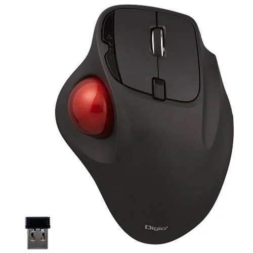 ナカバヤシ MUS-TRIF175BK 無線光学式5ボタン親指トラックボール ブラック