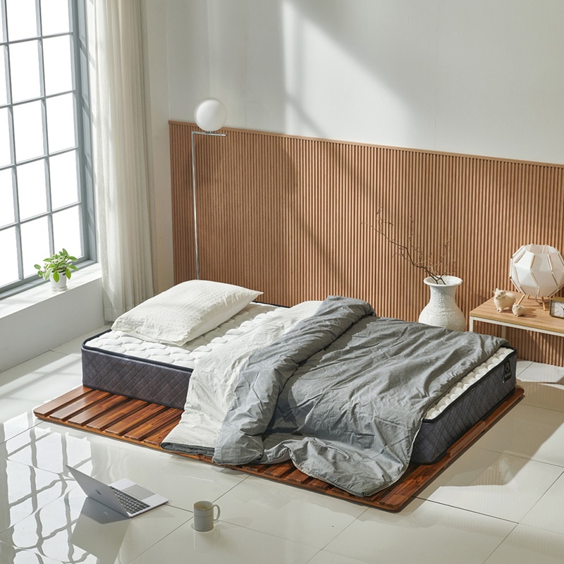 折りたたみ式 アカシア天然木すのこ ベッド インテリア 雑貨 韓国インテリア　韓国風 省スペース 湿気対策 シンプル デザイン 北欧風 ナチュラル 丈夫 ベッドフレーム 新生活 引っ越