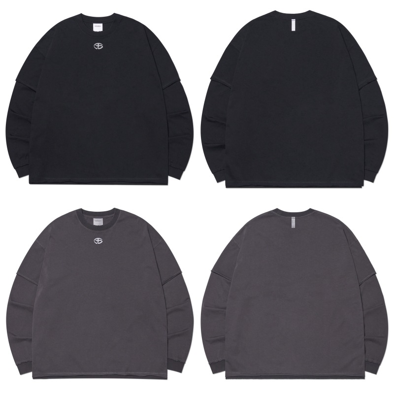 【NOMANUL】 ABRASION LAYERED LONG SLEEVE TEE : 2COLORS