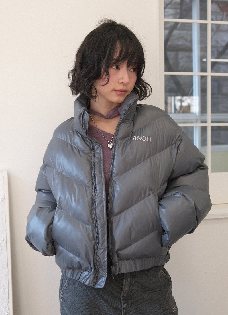 【AS"ON】 BETTY PUFFER JACKET / CHARCOAL 正規品