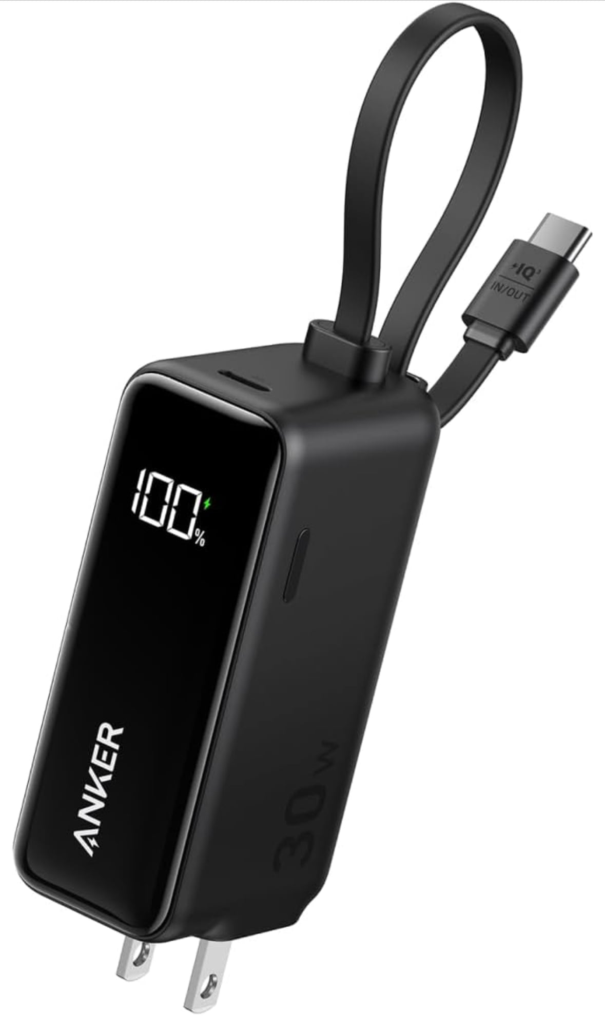 Anker Power Bank 30W Built-In USB-C ケーブル 新品