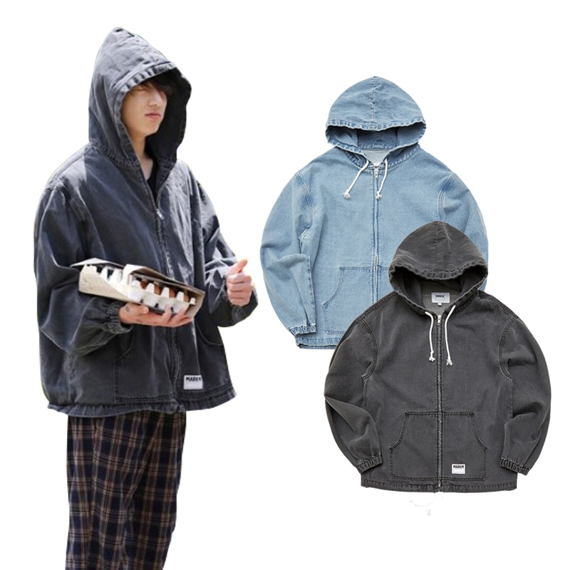 BTS [グク着用] ウェーブロゴデニムジャンパー