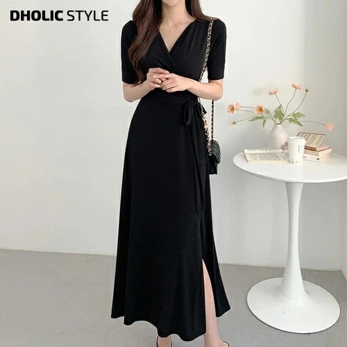 ディープスリットラップワンピース・p490600