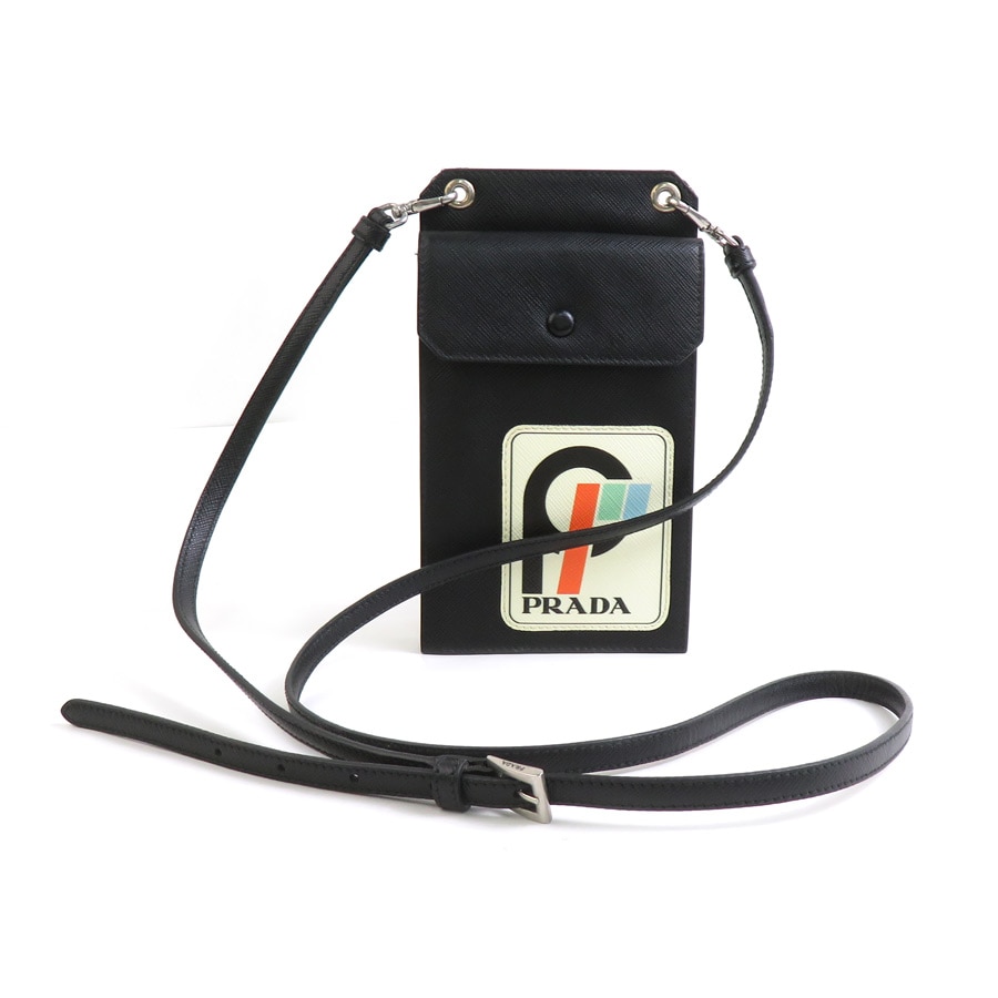 プラダ PRADA ショルダーバッグ スマホポーチ レザー ブラック ユニセックス h31342a 29,770円
