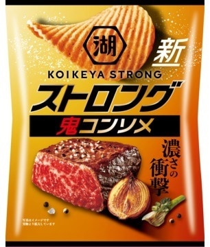 【送料無料】湖池屋 KOIKEYA STRONGポテトチップス 鬼コンソメ55g3ケース/36袋