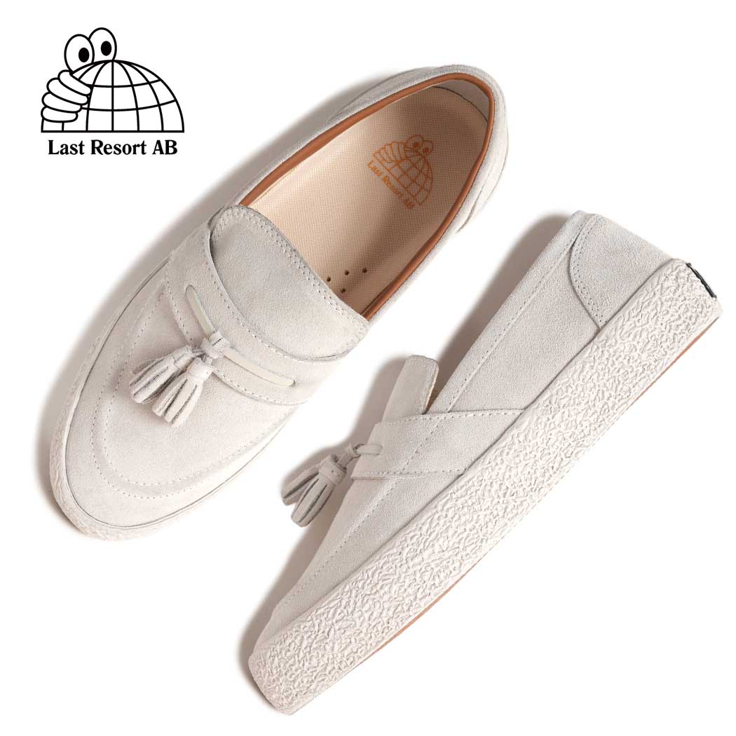 LAST RESORT AB ラストリゾート ローファー スニーカー VM005 LOAFER WHITE WHITE ( ローテク 白 スエード スケート SKATE メンズ レディース )