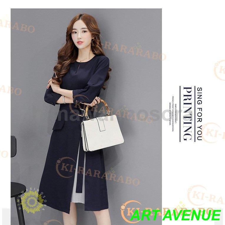 ワンピース レデイース きれいめ 膝丈 上品 Aラインワンピース 切り替え 着痩せ 七分袖 通勤 OL セレモニー オシャレ 30代 40代 秋