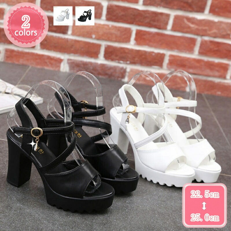 1000円OFFクーポン サンダル レディース オフィス 歩きやすい ヒールサンダル 厚底 ストラップ 夏 ハイヒール ストーム付 おしゃれ トレンド オープントゥ カジュアル クッション性 厚底サン 13,574円