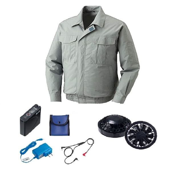 KU90550 空調服 綿薄手 FAN2200B/LISUPER1セット モスグリーン L 25,695円