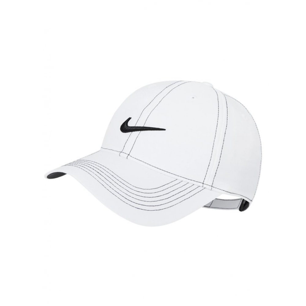 ナイキステッチロゴスウッシュホワイトキャップ