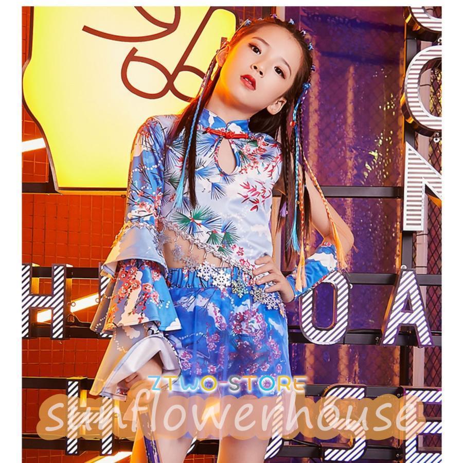 キッズ ダンス衣装 舞台衣装 ショーダンス ワンピース スカート HIP-HOP お揃い ジャズ K-POP Kポップ ダンス大会 イベント 個性的 韓国風