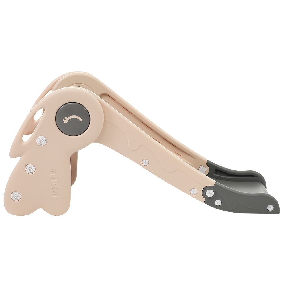 【国内発送.送.料.無.料！】【ブラウン×ベージュ】すべり台 ロング 滑り台 折りたたみできる 115cm ロングスライダー バスケットゴール付き コンパクト 室外 収納でき室内屋外遊具室内遊具