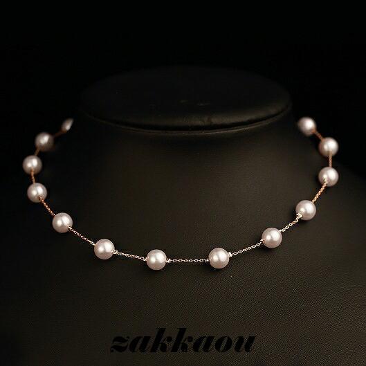 均一に並んだシンプルデザインのパール ネックレス 結婚式 二次会 お呼ばれ フォーマル レディース 他と被らない/[acs15]