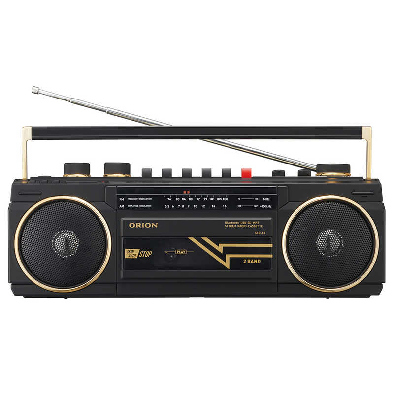オリオン電機　Bluetooth機能搭載ステレオラジオカセット ブラック　SCR-B3-BK