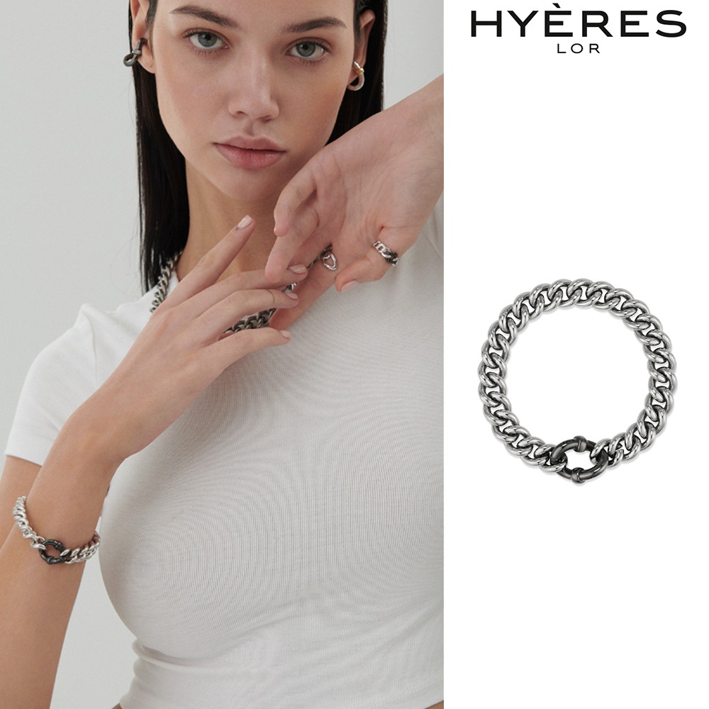 [HYERES LOR] Erite23 SV(C) Surgical Chain Black Bracelet M