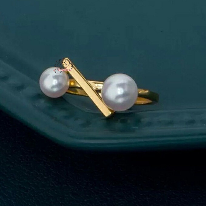 日本製 かわいい 6mm 大粒 8mmアコヤ真珠 フリーサイズ リング 真珠 パール 指輪 レディース 本真珠 18KGP ホワイト ゴールド 母の日 七五三結婚式ウエディング