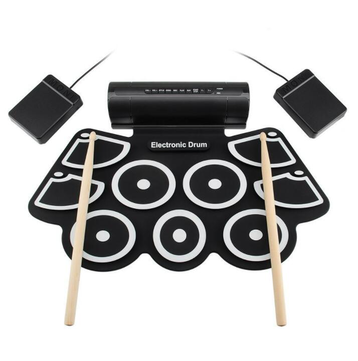 【春夏セール】電子ドラム ポータブル USB充電 電子ドラム練習 楽器 初心者 成人学生子供 老人フットペダル正規アウトレット通販