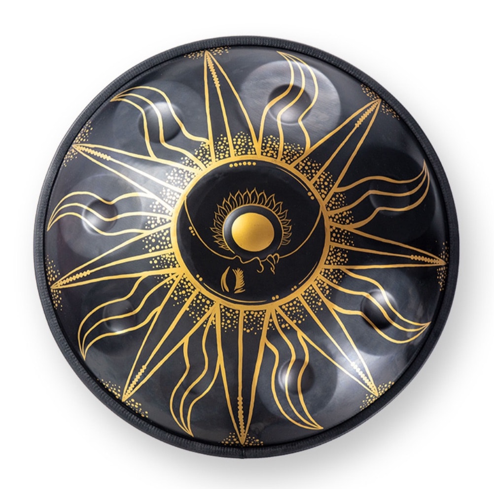 ハンドパン 鼓 9音色 黒の模様 パーカッション