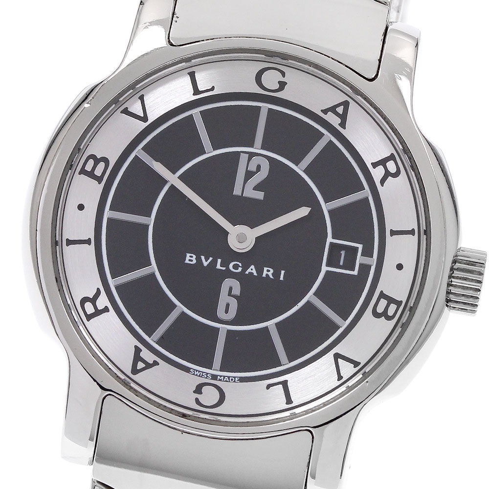 ブルガリ BVLGARI ST29S ソロテンポ デイト クォーツ レディース 箱・保証書付き_939771【中古】
