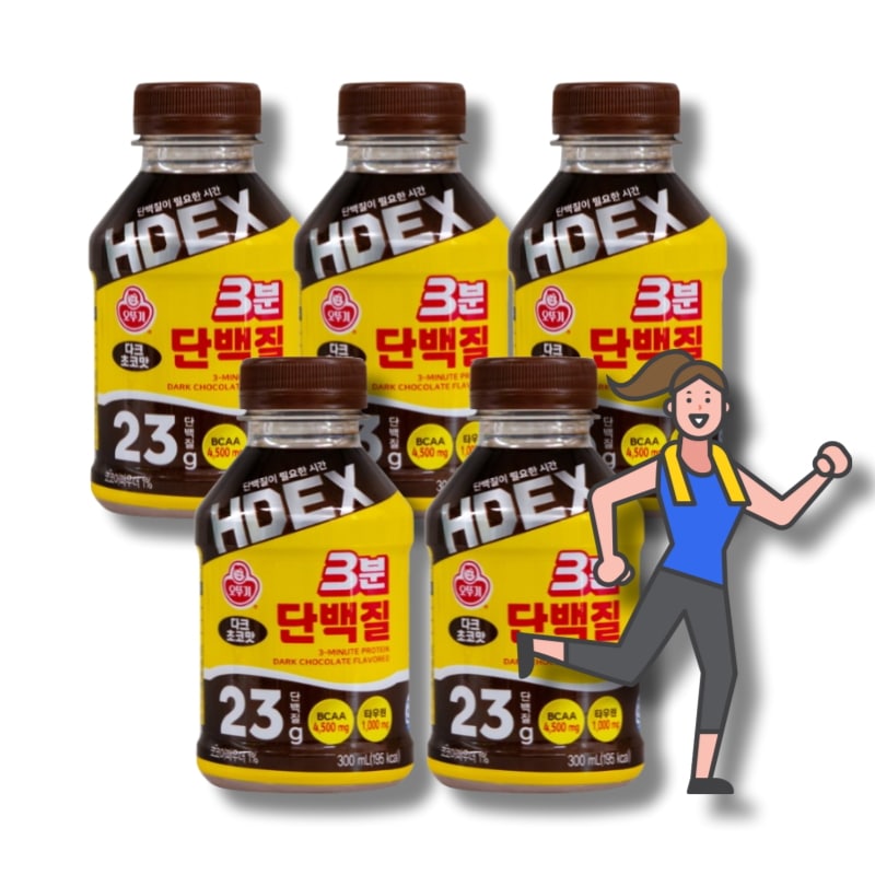【5個セット】HDEXコラボ 3分 たんぱく質ドリンク ダークチョコ味 300ml×5個 195kcal 低糖 低脂肪 高カルシウム