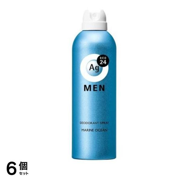 Ag DEO24 MEN(エージーデオ24メン) メンズデオドラントスプレーN マリンオーシャンの香り LL 180g 6個セット