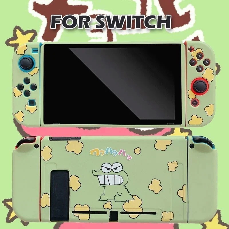 ペン はスイッチ保護ケース ns マット スプリット ソフト カバー シリコン グリーン カートゥーンに適しています