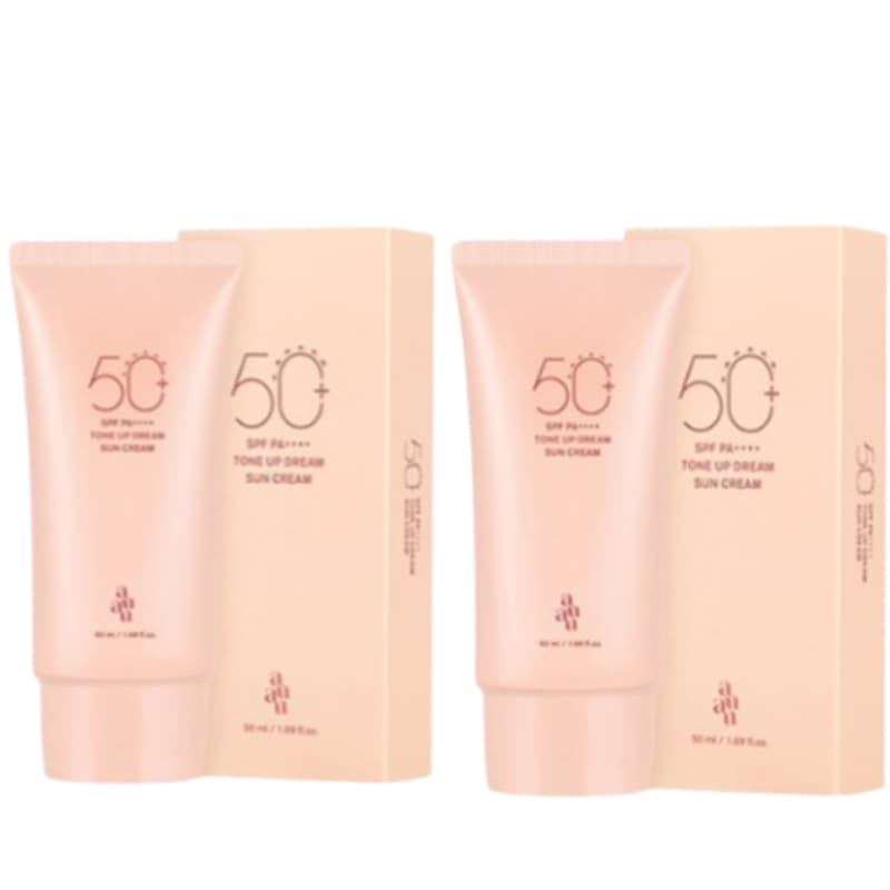 トーンアップドリーム 日焼け止め SPF50 + PA +++ 50ml2個(鎮静/弾力/保湿/栄養供給/活力/しわ防止)