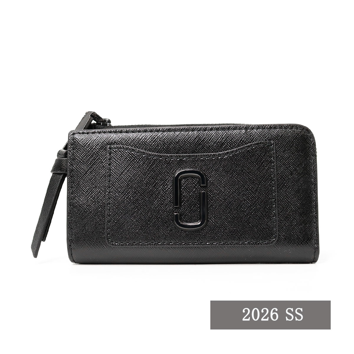 MARC JACOBS マークジェイコブス 2つ折り財布 2F5SMP071S01 ザ レザー コンパクトウォレット THE MEDIUM FLAT WALLET ミニ財布 ロゴ 小銭入れ付き ギフ