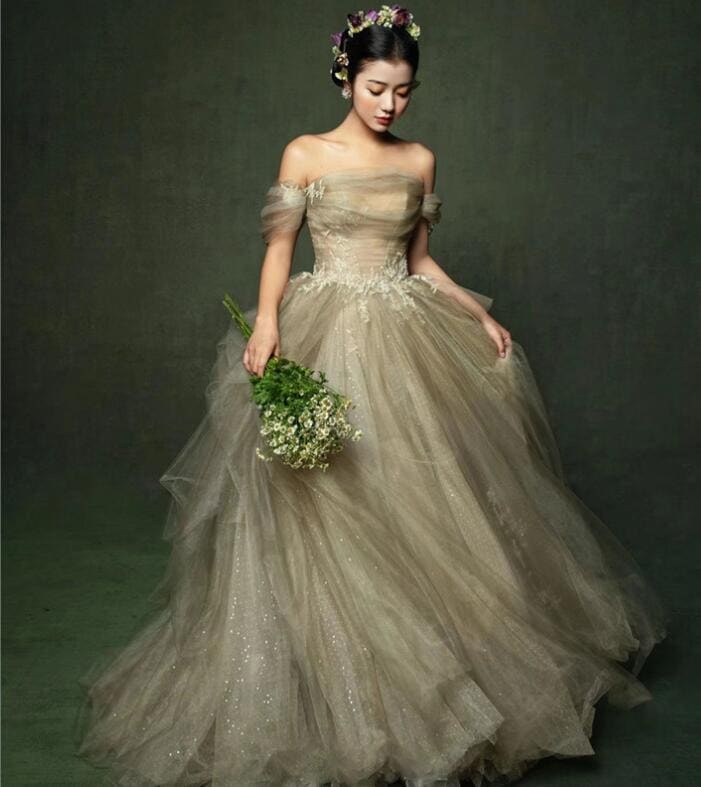 パーティードレス ロング ワンピース ウェディングドレス 可愛い 結婚式ドレス 前撮りドレス 後撮り 高級感 二次会ドレス 披露宴 花嫁ドレス きれいめ フォトウェディング撮影 成人式ドレス カラード