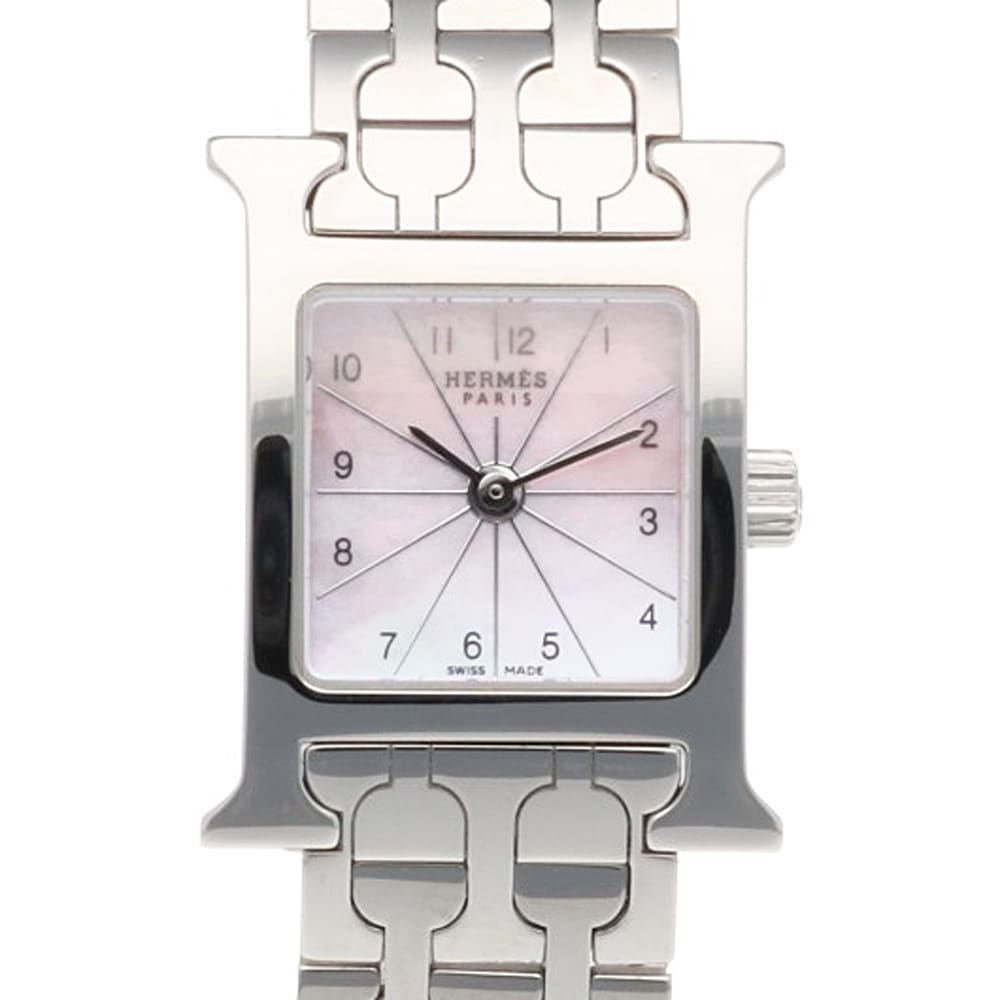 エルメス Hウォッチ 腕時計 ステンレススチール HH1.110 クオーツ 1年保証 HERMES 中古 美品
