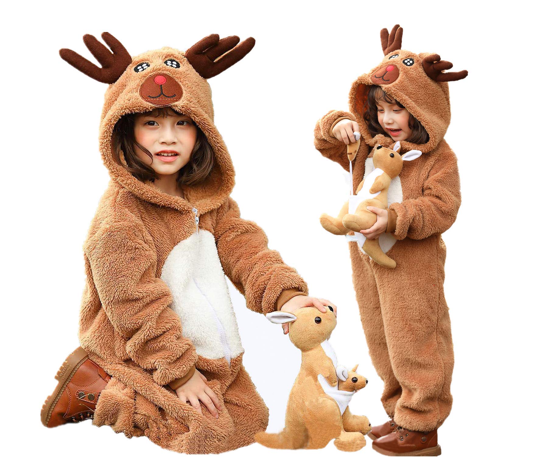 サンタ コスプレ トナカイ 子供 着ぐるみ 可愛い サンタコス サンタクロース ふわふわ クリスマス コスチューム パジャマ 部屋着 大きいサイズ 演出服 イベント パーティー 文化祭 新年会今日は3