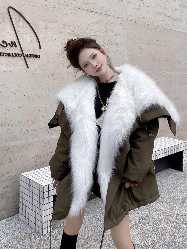 ファー付き コットンパッド入りコート モッズコート パーカージャケット インナー ファー カジュアル コート ジャケット アウター 防寒 もこもこ あったか おしゃれ a3890