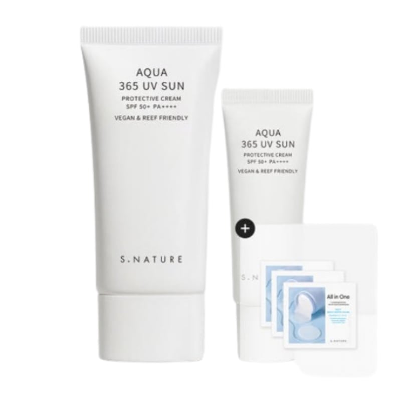アクア365 UVサンクリーム 80ml+40ml（SPF50+・PA++++）(ギフト：カーミングパッド 6枚)