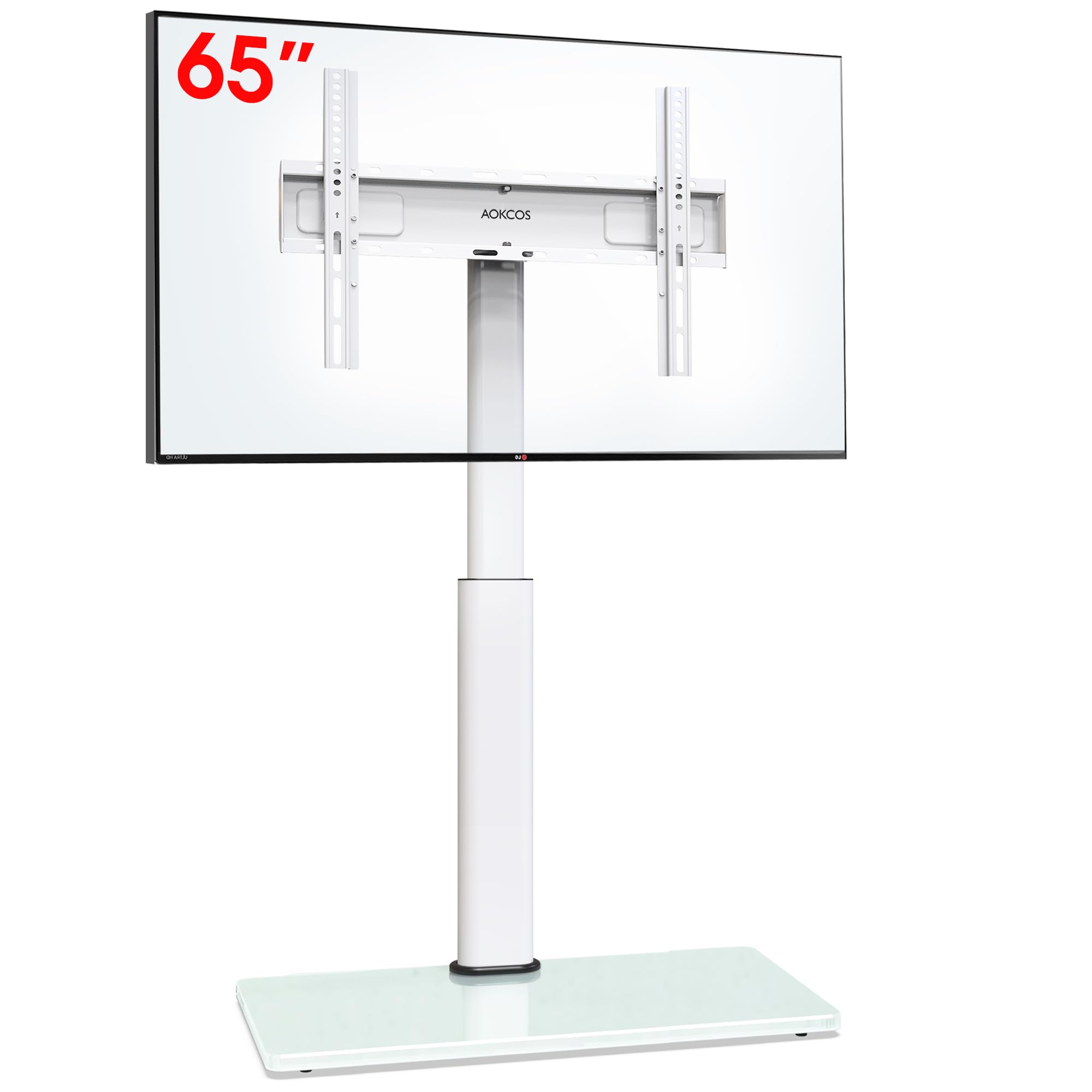テレビスタンド 壁寄せスタンド 32~65インチ対応 テレビ台 首振り可能 チルト機能 高さ調整 荷重40kg ホワイト FTC1408AGW 31083