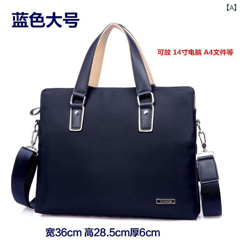 トートバッグ ハンドバッグ A4 オフィス 通勤 ビジネス メンズ ブリーフケース キャンバス パソコン ブルー ブラウン ブラック