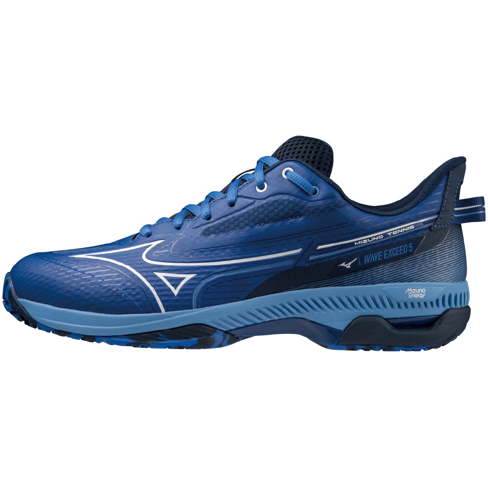 ミズノ 61GB231426275 ユニセックス テニスシューズ ウエーブエクシード 5 スーパーワイド OC（ブルー×ホワイト×ネイビー・サイズ：27.5cm） 61GB231426275