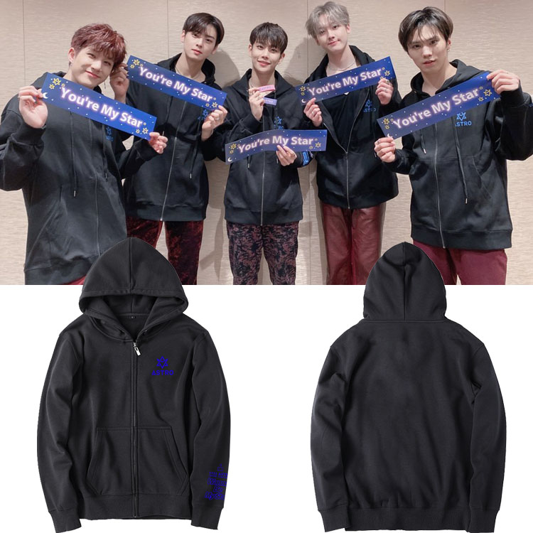 astroコンビ Fan Party コンサートスウェットシャツ ジッパージャケット フード付きカーディガン
