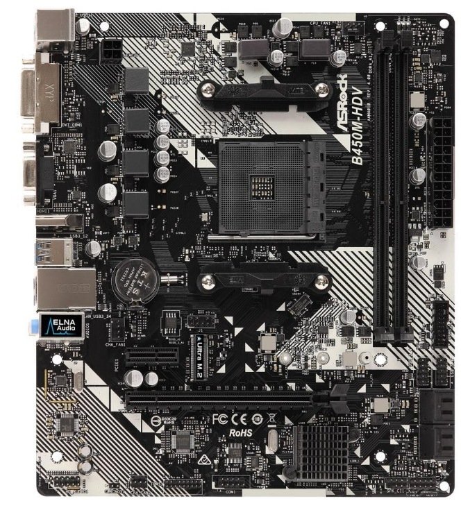 ASRock B450M-HDV R4.0 AM4 AMD Promontory B450 SATA 6Gb/s Micro ATX Motherboard 9,048円
